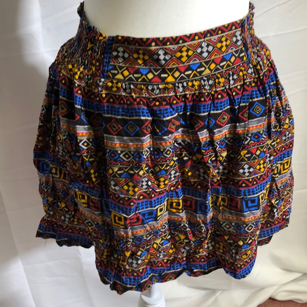 CSU geometric pattern mini skirt